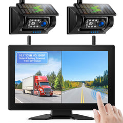 Fookoo 2 Magnetic Solar Wireless Backup Camera System (DCMX1002)