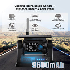 Fookoo 2 Magnetic Solar Wireless Backup Camera System (DCMX1002)